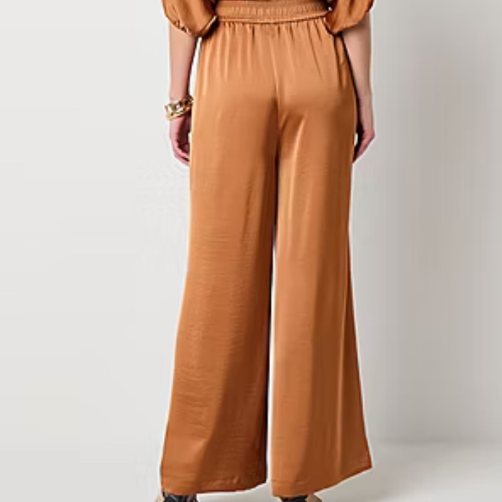 Worthington By JC Penney Woman’s Wide Leg Pull-On Pant In Petrol Blue Size 3x. - Picture 3 of 8